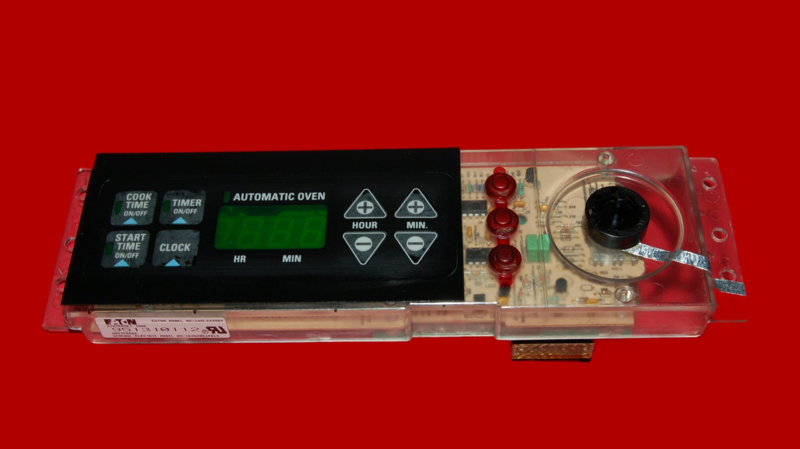 GE Oven Control Board WB27X5552 | 164D2851P014 | OEM Used Tested (overlay fair - Black)