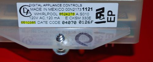 Part # 8524278, 6610385 Whirlpool Oven Electronic Control Board (used, overlay fair)