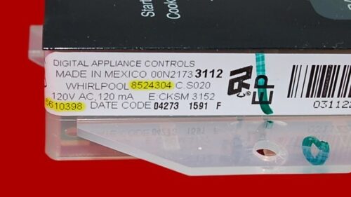 Part # WP6610456 | 6610398 | 8524304 | Whirlpool Oven Control Board (overlay fair - Black)