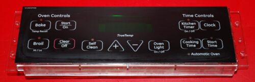 Part # 191D3776P007, WB27T10816 GE Oven Electronic Control Board (used, overlay fair - Black)