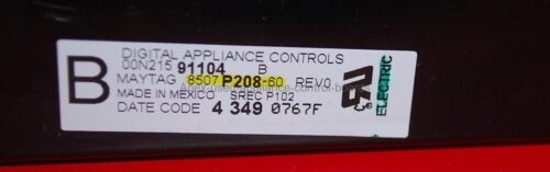 Part # WP74009221 | 8507P208-60 | Maytag Oven Control Board (overlay fair - White)