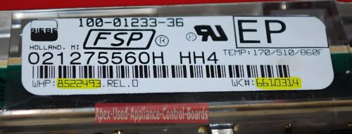 Part # WP6610454 | 6610314 | 8522493 | Whirlpool Oven Control Board (overlay fair - Bisque)