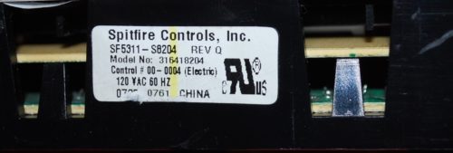 Part # 316418204 - Frigidaire Oven Electronic Control Board (used,overlay fair)