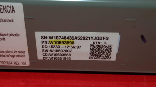 Part # W11029153 | W10693598 | Whirlpool Front Load Washer Control Board