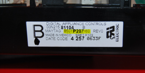 Part # 8507P252-60 , WP74009212 - Maytag Oven Electronic Control Board (used, overlay good - Bisque)