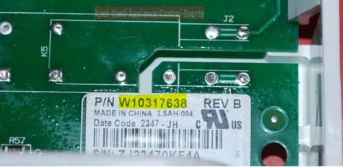 Part # W10317638 - Maytag Dryer Electronic Control Board (used)