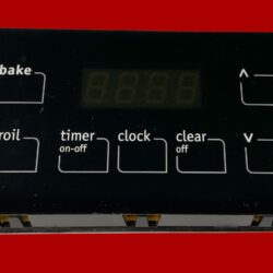 Part # 5304518660 | 316222801 | Frigidaire Oven Control Board and Clock (used, overlay fair - Black)
