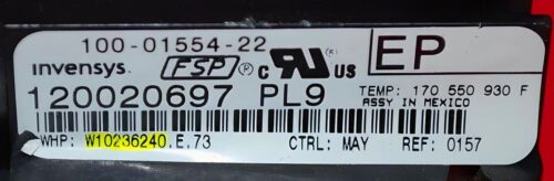 Part # WPW10476673 | W10236240 | Maytag Oven Control Board (overlay fair - Black)