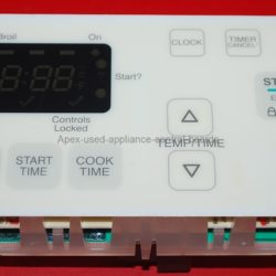Part # 6610438 - $74 Whirlpool Oven Control Board and Clock (used, overlay good - Bisque)