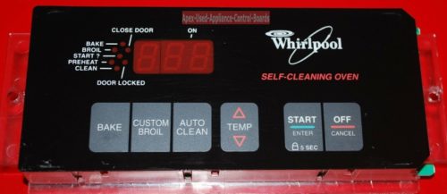 Part # 3195168 Whirlpool Oven Electronic Control Board (used, overlay very good)