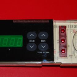 Part # WB27T10078, 164D3146P013 - GE Oven Electronic Control Board And Clock (used, overlay fair)