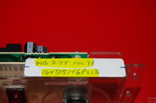 Part # WB27T10078, 164D3146P013 - GE Oven Electronic Control Board And Clock (used, overlay fair)