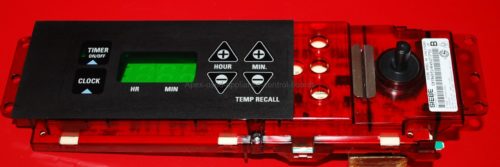 Part # 183D6012P001 - GE Oven Control Board And Clock (used, overlay very good - Black)