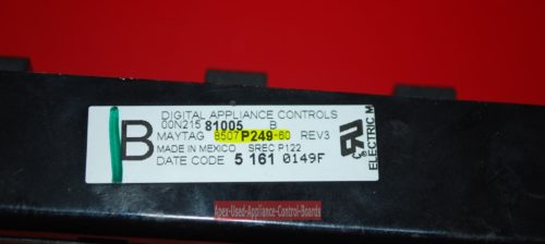 Part # 8507P249-60, 74010743 Maytag Oven Electronic Control Board and Clock (used, overlay fair)