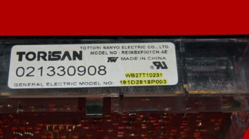 GE Oven Control Board WB27T10231 191D2818P003 OEM Used Tested (overlay fair - Black)
