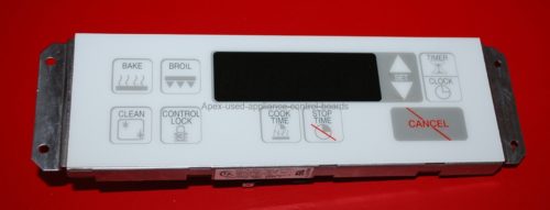 Part # 74003683, 7601P492-60 - Maytag Oven Electronic Control Board And Clock (used, overlay good)