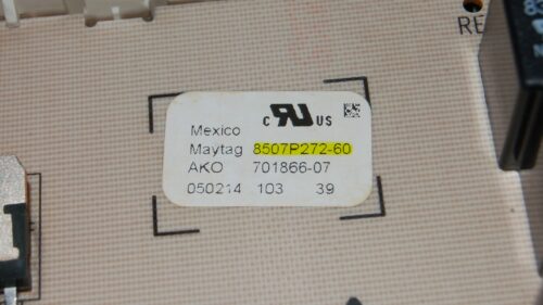 Part # W10769079 | 8507P272-60 | Maytag Oven Control Board (overlay fair - Black)