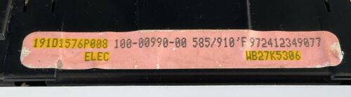 Part # WB27K5306 | 191D1576P008 | GE Oven Control Board And Clock (overlay good - White)