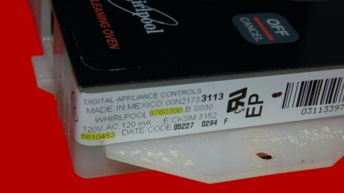 Part # WP6610456 | 6610453 | 9760300 | Whirlpool Oven Control Board (overlay good - Black)