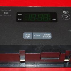 Part # W1024883 - Whirlpool Oven Control Board (used, overlay very good - Black)
