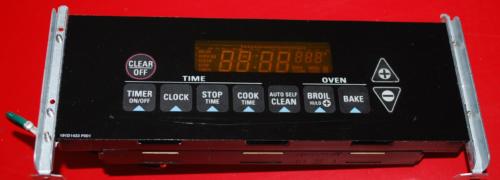 Part # 191D1001P010 - GE Gas Oven Control Board (used, overlay fair - Black )
