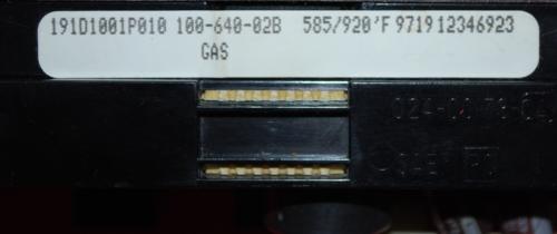 Part # 191D1001P010 - GE Gas Oven Control Board (used, overlay fair - Black )
