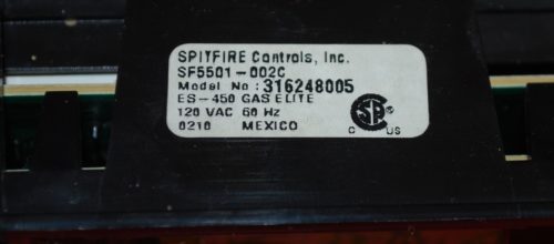 Part # 316248005 - Frigidaire Gas Oven Electronic Control Board (used, overlay fair )