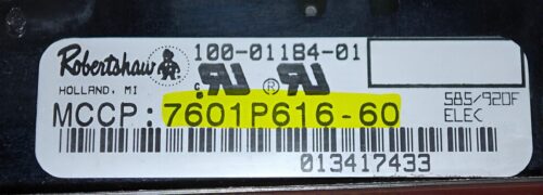 Part # WP12001628 | 7601P616-60 | Whirlpool Oven Control Board (overlay good - Bisque)