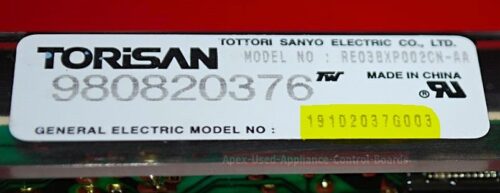 Part # WB50T10058 | WB27T10027 | 191D2037G003 | GE Oven Control Board (overlay fair - Black)