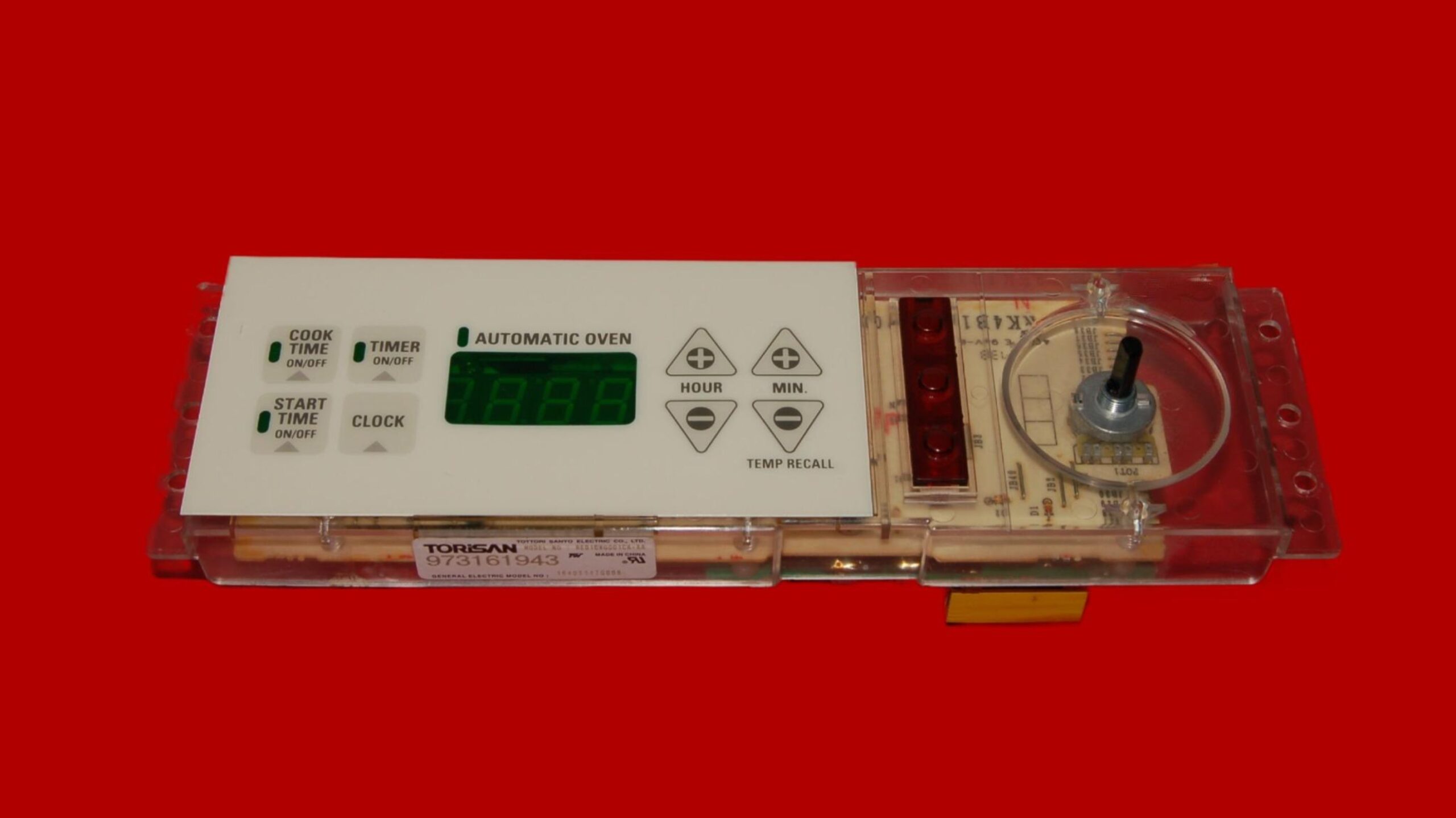 GE Oven Control Board 164D3147G008 | WB02T10008 OEM Used Tested (overlay good - Almond)
