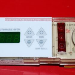 Part # 164D3147G011 GE Oven Electronic Control Board And Clock (Used, overlay fair)
