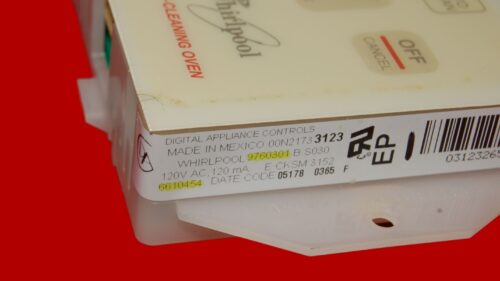 Whirlpool Oven Control Board 9760301 | 6610454 | OEM Used Tested (overlay fair - Yellow)
