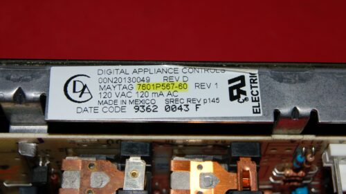Maytag Oven Control Board 7601P567-60 WP5760M292-60 OEM Used Tested (overlay fair - Black)