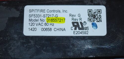 Part # 316557217 Frigidaire Oven Electronic Control Board (used, overlay fair - Black)