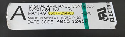 Part # 5701M717-60 | 8507P214-60 | Maytag Oven Control Board (overlay fair - White)