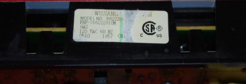 Part # 316222810 Whirlpool Oven Electronic Control Board (used, overlay fair)