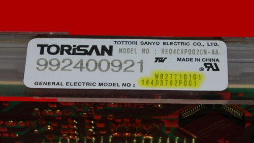 GE Oven Control Board 164D3762P001 | WB27T10101 | OEM Used Tested (overlay good - Light Gray)