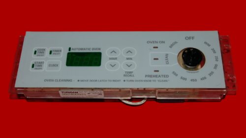 GE Oven Control Board 164D3762P001 | WB27T10101 | OEM Used Tested (overlay good - Light Gray)
