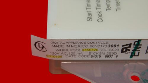 Whirlpool Oven Control Board 6610438 | WP6610463 | 9759778 | OEM Used Tested (overlay fair- Yellow)