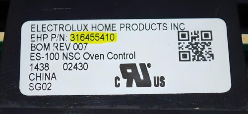 Part # 5304518661 | 316455410 | Frigidaire Gas Oven Control Board (overlay fair - Black)