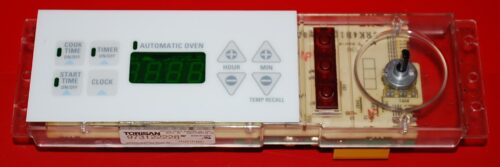 Part # 164D3147G007 - GE Oven Electronic Control Board And Clock (used, overlay fair)