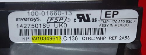 Part # W10803948 | W10349613 | Whirlpool Oven Control Board (overlay good - White)