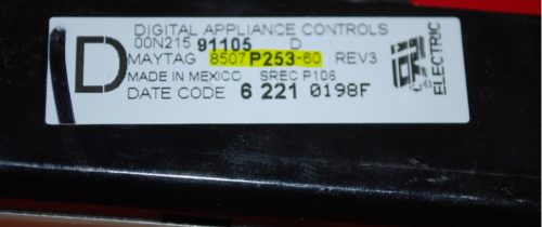 Part # 8507P253-60 Maytag Oven Electronic Control Board (used, overlay good)