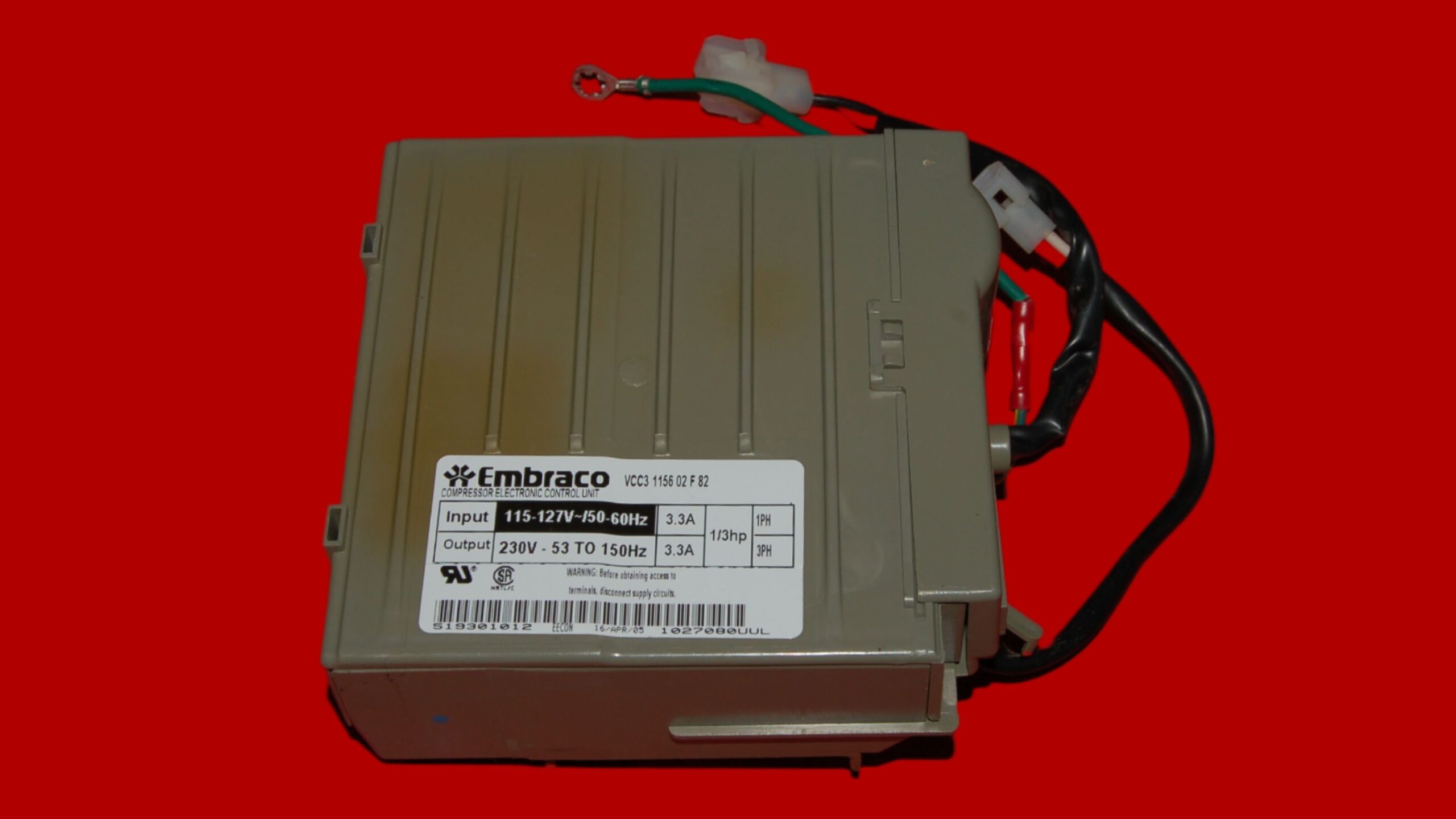 GE Refrigerator CCU – Part Number VCC3 1156 02 F 82 – Pre-Owned/Used Tested