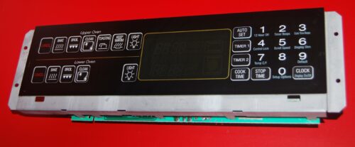 Part # 7601P607-60 | 12001661 - Maytag Oven Control Board And Clock (used, overlay good - Black)