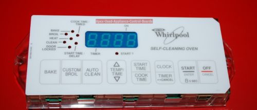 Part # 852209, 6610321 Whirlpool Oven Electronic Control Board (used, overlay white)