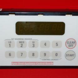 Part # 183D9917G001, WB27K10221 GE Gas Oven Electronic Control Board (used. overlay good)