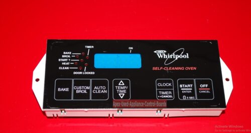 Part # 8053145, 6610142 Whirlpool Oven Electronic Control Board (used, overlay good - Black)