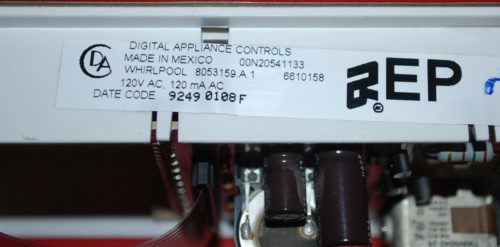 Part # 8053159, 6610158 - Whirlpool Oven Electronic Control Board And Clock (used, overlay good)