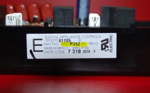 Part # 74009218, 8507P215-60 - Maytag Electronic Control Board (used, overlay good)